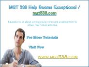 MGT 538 Help Bcome Exceptional / mgt538.com