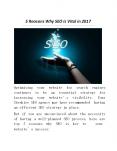 5 Reasons Why SEO is Vital in 2017 PowerPoint PPT Presentation