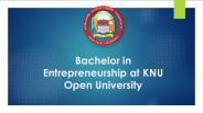 Bachelor in Entrepreneurship at KNU Open University