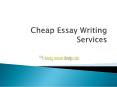 Cheap Essay Writing Services