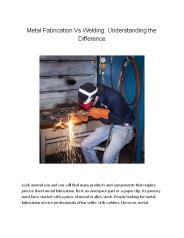 Metal Fabrication Vs Welding: Understanding the Difference