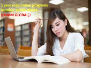 1 year mba online programs Number 96909-00054-((MIBM GLOBAL))