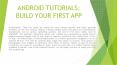 Android Tutorials PowerPoint PPT Presentation