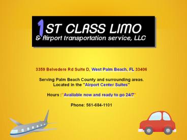 Airport Transportation West Palm Beach FL