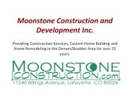 Construction Lafayette CO