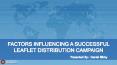 Factors Influencing A Successful Leaflet Distribution Campaign PowerPoint PPT Presentation