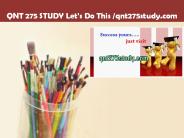 QNT 275 STUDY Let's Do This /qnt275study.com
