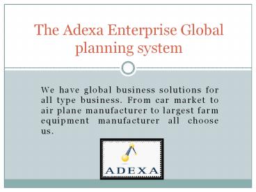 Business planning and management solutions