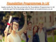 Foundation Programmes in UK - Isnadmissions.co.uk