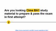 Cima BA1 Practice Exam Questions