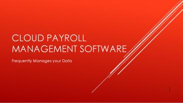 Cloud payroll management software