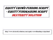 Equity crowdfunding script - Equity fundraising script