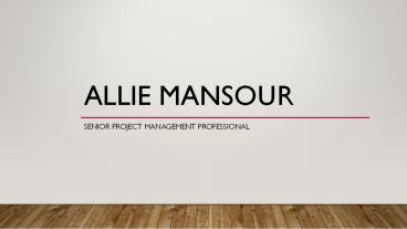 Allie Mansour - Introduction (1)