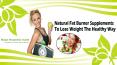 Natural Fat Burner Supplements To Lose Weight The Healthy Way PowerPoint PPT Presentation