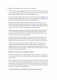 What Is Portable Video Conference System