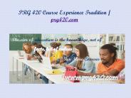PRG 420 Course Experience Tradition / prg420.com