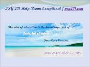 PSY 201 Help Bcome Exceptional / psy201.com