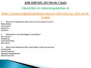 SOC 203 ASH Complete Class