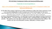 PSY 104 Week 3 Assignment Outline and Annotated Bibliography