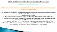 PSY 104 Week 5 Assignment Developmental Psychology Research Paper