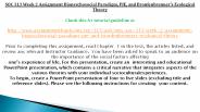 SOC 313 Week 2 Assignment Biopsychosocial