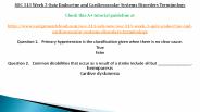 SOC 313 Week 3 Quiz Endocrine and Cardiovascular