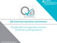 Software Quality Assurance (QA) Testing Interview Questions & Answers