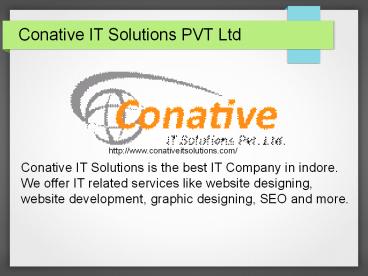 Get The Best Services – Conative IT  Solutions