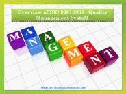 Overview of ISO 9001:2015 Certification