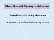 Ethical Financial Planning Melbourne