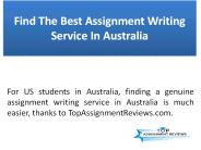 Find the best assignment writing service in australia