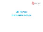 Submersible Pump - CRI Sharjah