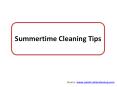Summertime Cleaning Tips PowerPoint PPT Presentation