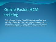 oracle fusion hcm training