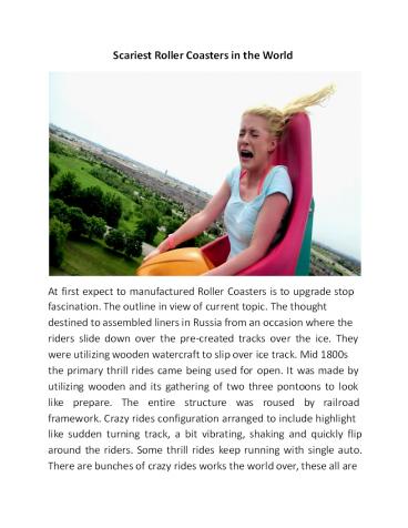 Scarist Roller Coasters