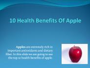 10 helth benefits of apple