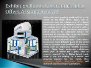 Exhibition Booth Fabrication Dubai Offers Assured Services