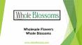 Wholesale Flowers – Whole Blossoms (1) PowerPoint PPT Presentation