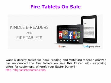 Fire Tablets On Sale