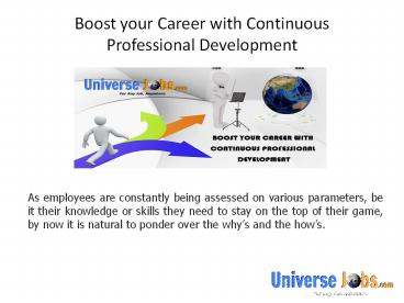 Boost Your Career Goal Moving With Professional Development