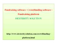Fundraising software - crowdfunding software - fundraising platform