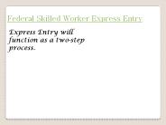 Work Experience Class Visa Canada