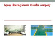 Epoxy Flooring Service Provider Company