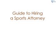 Guide to Hiring a Sports Attorney