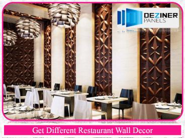 Get Different Restaurant Wall Decor