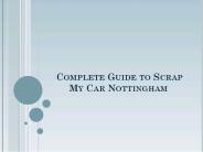 Complete Guide to Scrap My Car Nottingham
