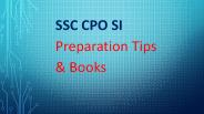 SSC CPO SI Preparation Tips & Books