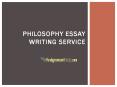 Philosophy Essay Writing Help PowerPoint PPT Presentation