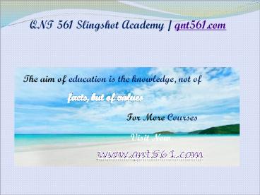 QNT 561 Slingshot Academy / qnt561.com