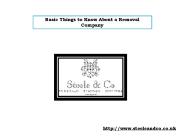 Basic Things to Know About a Removal Company